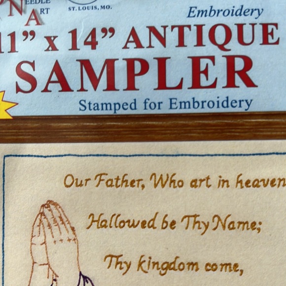 Stamped for embroidery ‘Lord’s Prayer’ - Picture 3 of 6